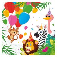 Globos Papieren servetten fsc jungle ballonnen, 20st.