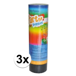 3x voordelige kleine party poppers   -