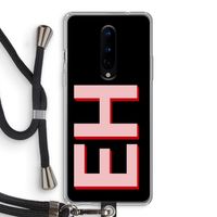 Monogram: OnePlus 8 Transparant Hoesje met koord