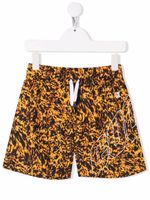 Givenchy Kids short de bain à slogan imprimé - Jaune - thumbnail