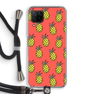 Ananas: Huawei P40 Lite Transparant Hoesje met koord