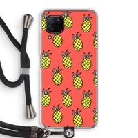Ananas: Huawei P40 Lite Transparant Hoesje met koord