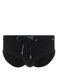 Dolce & Gabbana logo-patch swim trunks - Noir