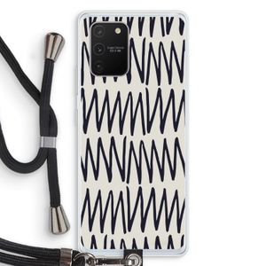 Marrakech Zigzag: Samsung Galaxy S10 Lite Transparant Hoesje met koord