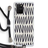 Marrakech Zigzag: Samsung Galaxy S10 Lite Transparant Hoesje met koord