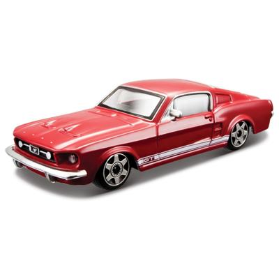 Bburago Modelauto - Ford Mustang GT 1964 - rood - 10 cm - schaalmodel