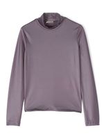 Elisabetta Franchi La Mia Bambina t-shirt à col montant - Violet