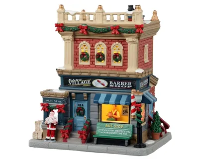 East Village Barber Shop Lemax Caddington Village Collection 2024