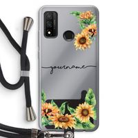 Zonnebloemen: Huawei P Smart (2020) Transparant Hoesje met koord
