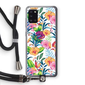 Tropisch 2: Samsung Galaxy A31 Transparant Hoesje met koord