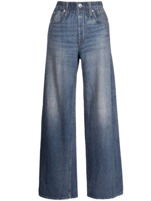 rag & bone jean ample Miramar à taille haute - Bleu