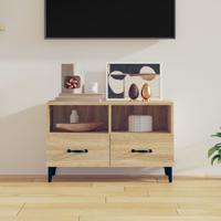 Tv-meubel 80x36x50 cm bewerkt hout sonoma eiken