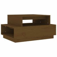 vidaXL Salontafel 80x55x40,5 cm massief grenenhout honingbruin - thumbnail