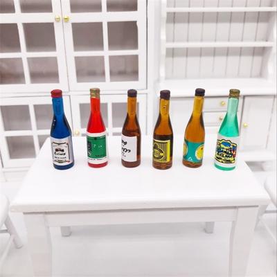 18 stuks/3 Pack 1:12 Mini Dollhouse Pocket simulatie fruit wijn drinken fles ornamenten model