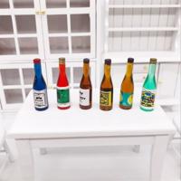 18 stuks/3 Pack 1:12 Mini Dollhouse Pocket simulatie fruit wijn drinken fles ornamenten model