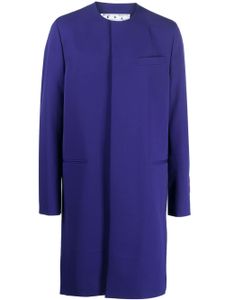 Off-White manteau boutonné à patch logo - Violet