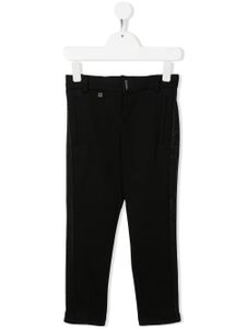 Givenchy Kids pantalon droit à bande logo - Noir