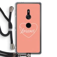 Forever heart: Sony Xperia XZ2 Transparant Hoesje met koord