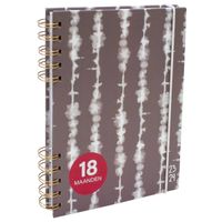 Verhaak Agenda Planner Spiraal Bruin A5 - 18 maanden 2023-2024 - 20x16 cm - thumbnail