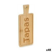 Snackdienblad Kinvara SJ3901 SJ3901 Zwart Hout 9 x 1 x 23 cm 23 x 1 x 9 cm Met handvat (48 Stuks)