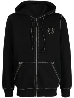True Religion hoodie Big T à fermeture zippée - Noir