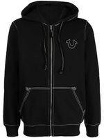 True Religion hoodie Big T à fermeture zippée - Noir