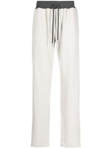 Kiton pantalon à ceinture contrastante - Gris