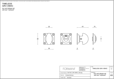 FORMANI | toiletgarnituur messing ongelakt | Formani | TIMELESS | GRV-VBWC