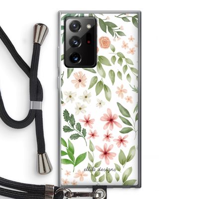 Botanical sweet flower heaven: Samsung Galaxy Note 20 Ultra / Note 20 Ultra 5G Transparant Hoesje met koord