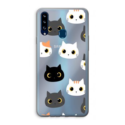 Katten: Samsung Galaxy A20s Transparant Hoesje