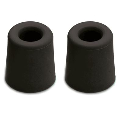 Stoot rubber Deurstopper - 4x - zwart - rubber - 5 x 4 cm - deurbuffer
