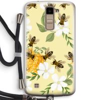 No flowers without bees: LG K10 (2016) Transparant Hoesje met koord