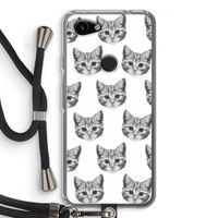 Kitten: Pixel 3a Transparant Hoesje met koord