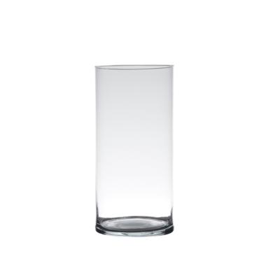 Hakbijl Glass Vaas - cilinder - glas - helder - 30 x 12 cm - bloemenvaas