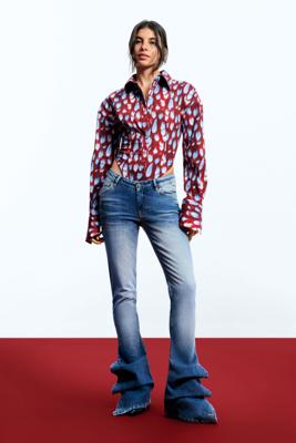 Popeline body-overhemd Egonlab - RED - XL