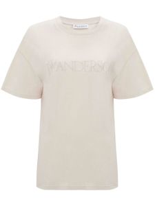 JW Anderson logo-embroidered cotton T-shirt - Tons neutres