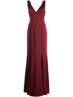 Marchesa Notte Bridesmaids robe longue Forli à col v - Rouge