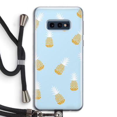 Ananasjes: Samsung Galaxy S10e Transparant Hoesje met koord