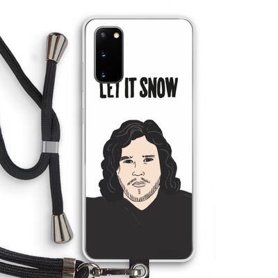 Let It Snow: Samsung Galaxy S20 Transparant Hoesje met koord