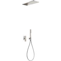 Regendouche set Tres Loft | Inbouw | Mengkraan | 2-weg | Vierkant | RVS look