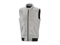 Heren gebreid fleece-vest (M (48/50), Grijs) - thumbnail