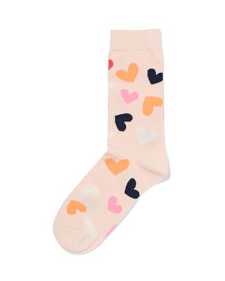 HEMA Sokken voor volwassenen 'lots of love' lichtroze (lichtroze)
