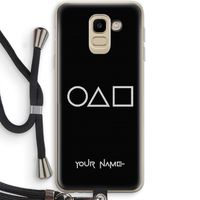 Squid Game: Samsung Galaxy J6 (2018) Transparant Hoesje met koord