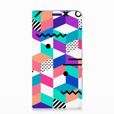 Samsung Galaxy S10e Stand Case Blokken Kleurrijk Samsung Galaxy S10e Stand Case Blokken Kleurrijk