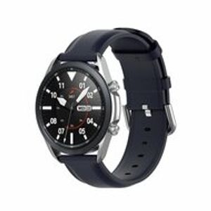 Classic leren bandje - Donkerblauw - Samsung Galaxy Watch 3 - 41mm