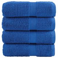 VidaXL Premium washandjes solund 4 stuks blauw 30x30 cm 600 g/m²