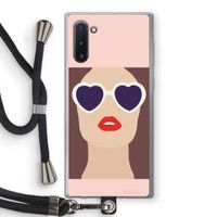 Red lips: Samsung Galaxy Note 10 Transparant Hoesje met koord