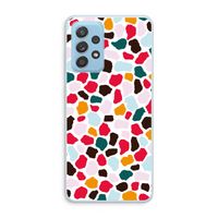 Colored Giraffe: Samsung Galaxy A73 Transparant Hoesje