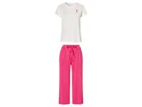 esmara Dames pyjama (M (40/42), Wit/roze)