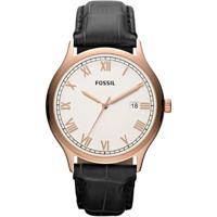 Horlogeband Fossil FS4743 Leder Zwart 22mm